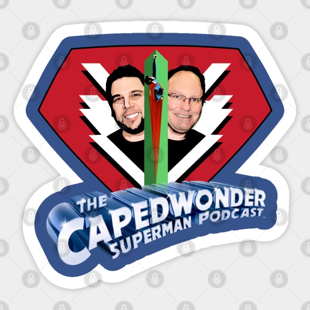 CapedWonder Podcast logo 2 Sticker by CapedWonder Treasures